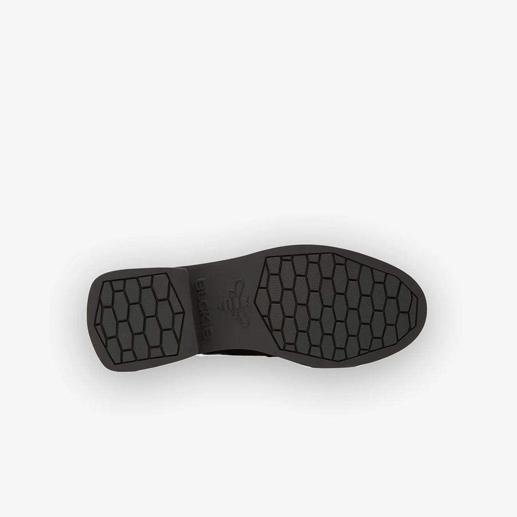 A close-up, top-down view of Black B kids' school shoes Cristal Chelsea | BLCK.B